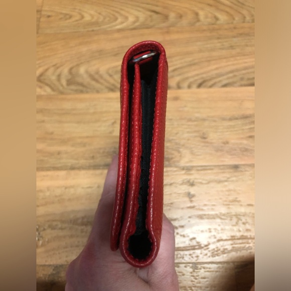 Vince Camuto Vintage Red Clutch Wallet With Crossbody Rings - Picture 7 of 7